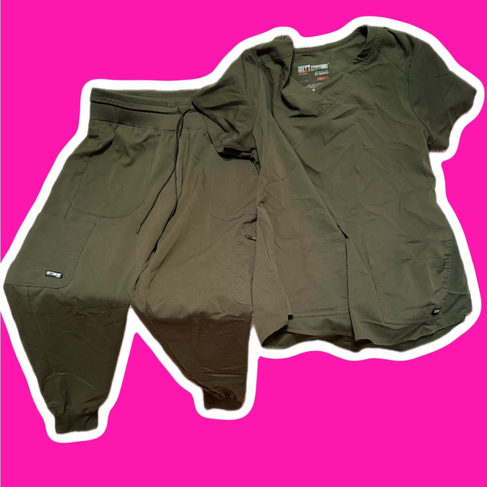 Grey's Anatomy Olive Green Scrub Set